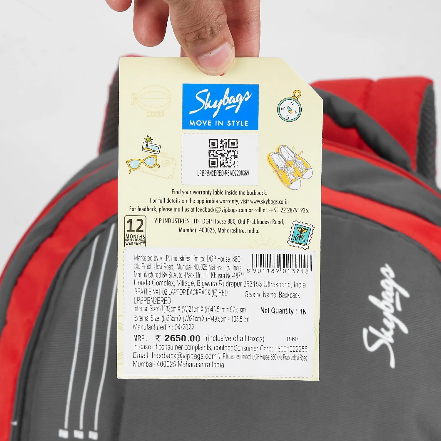 Skybags Beatle Nxt  01 Laptop Backpack (E)