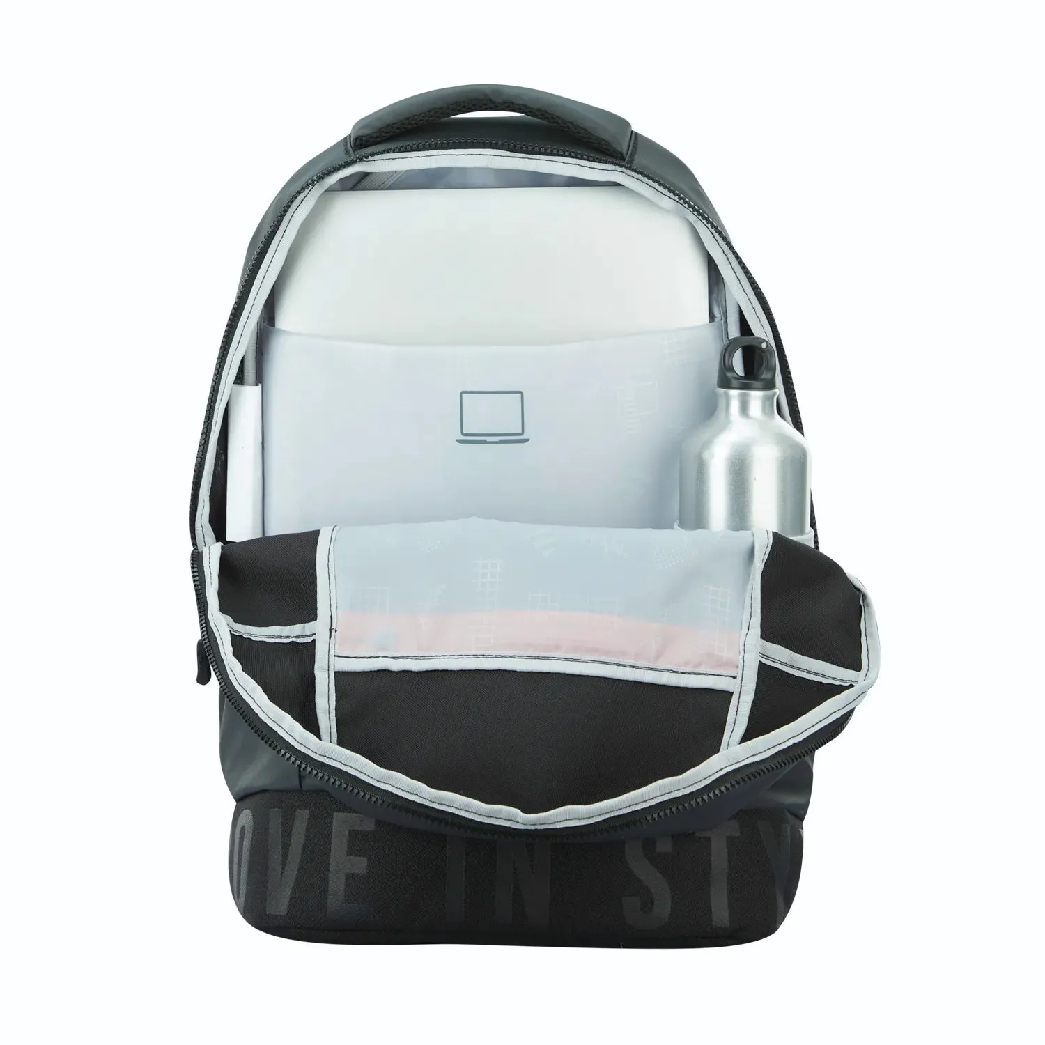 Skybags Boho  01 Backpack With Rain Cover  Black