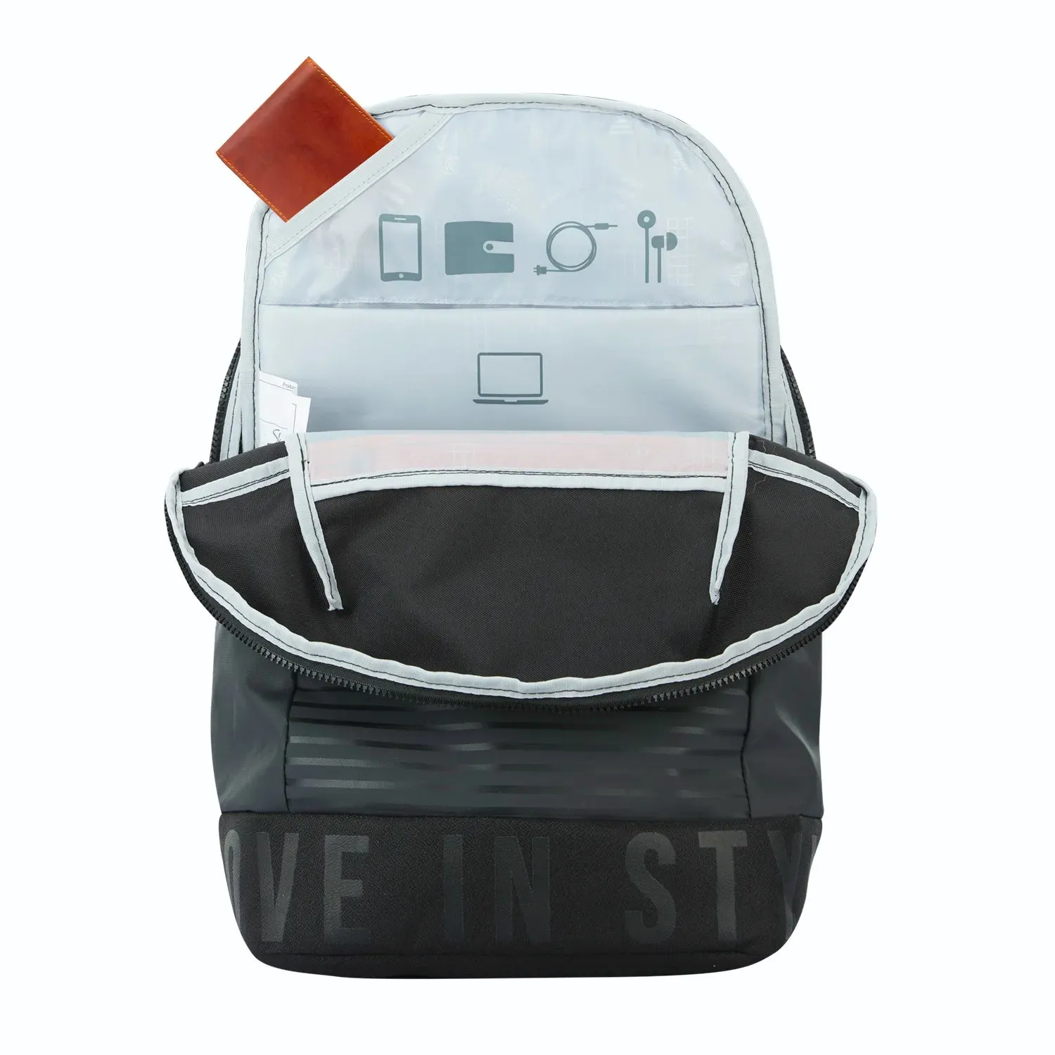 Skybags Boho  01 Backpack With Rain Cover  Black