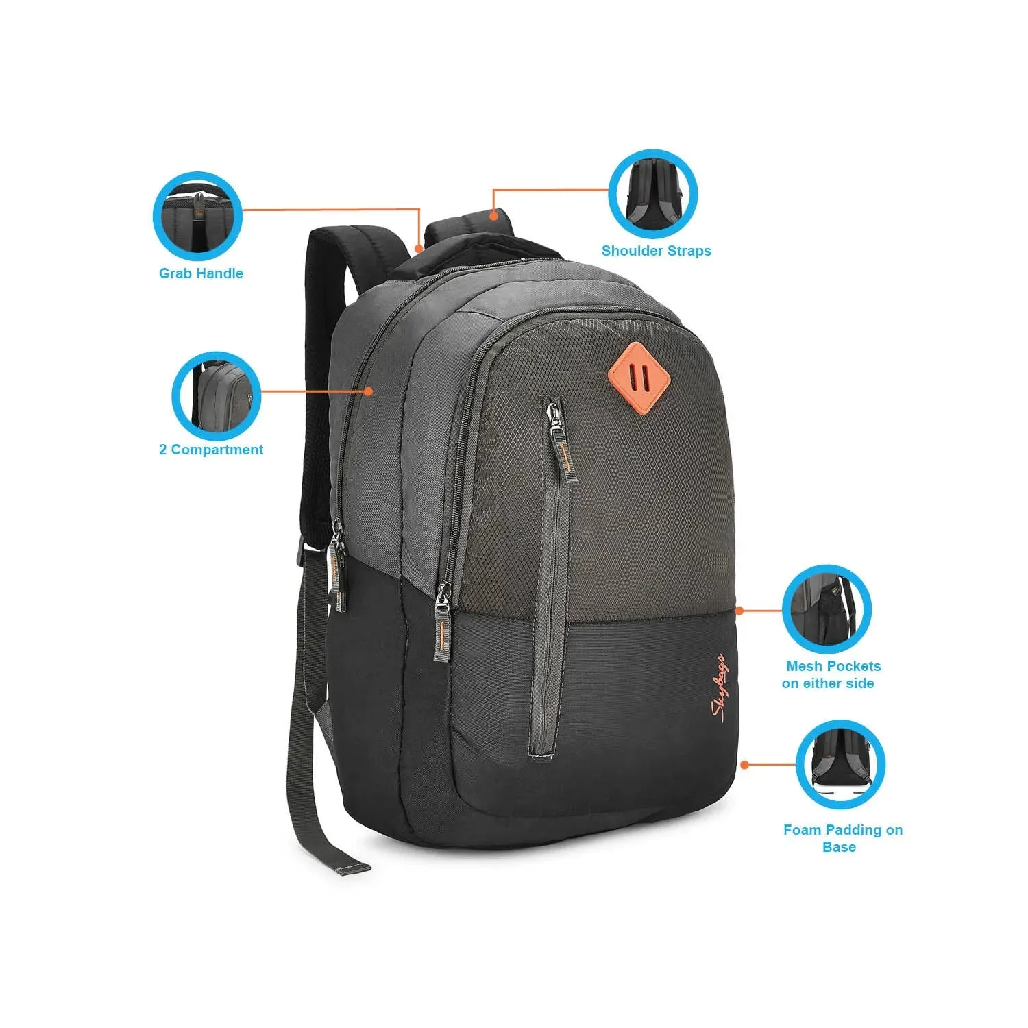 Skybags Chester  Laptop Backpack Grey