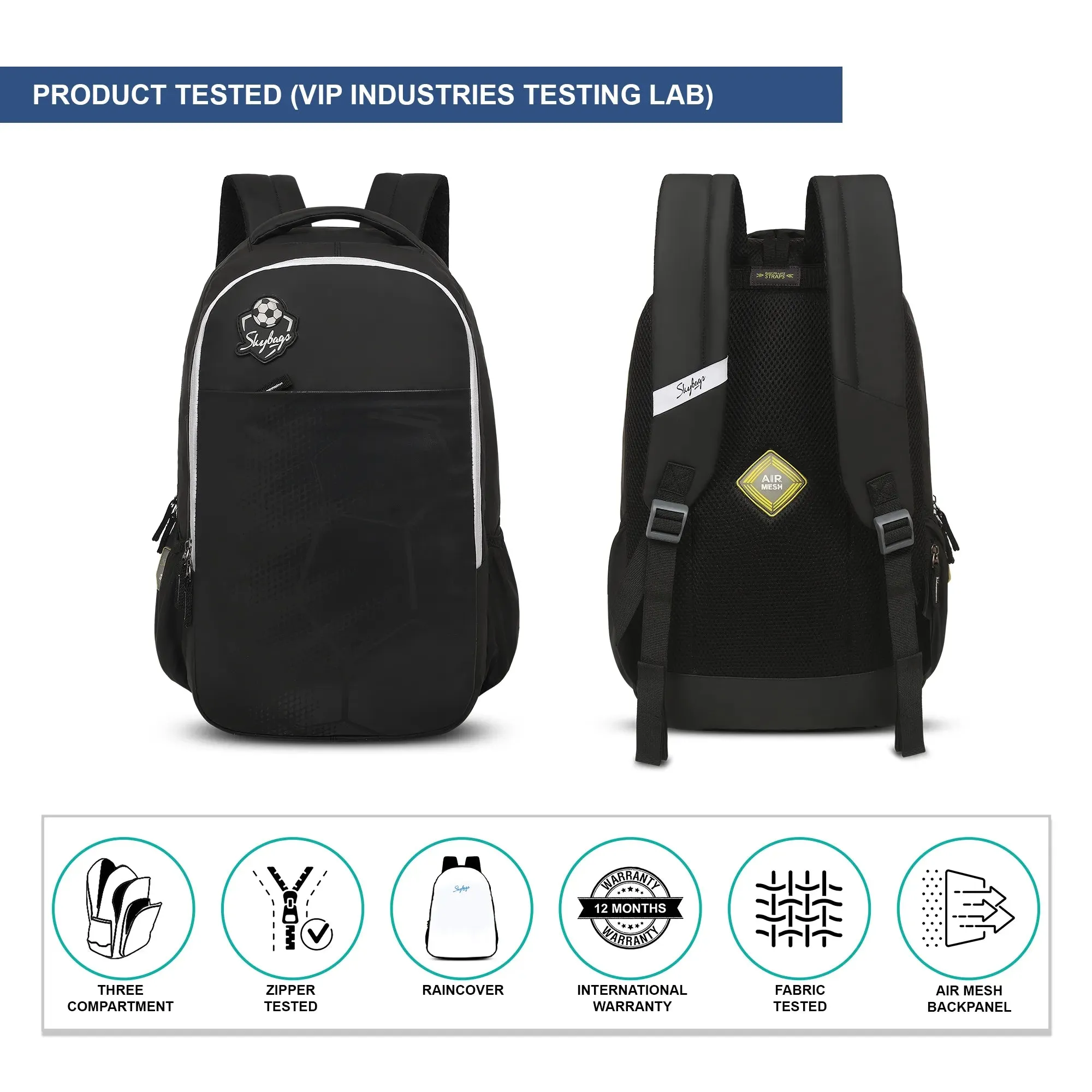 Skybags Kick  01 laptop Backpack Black