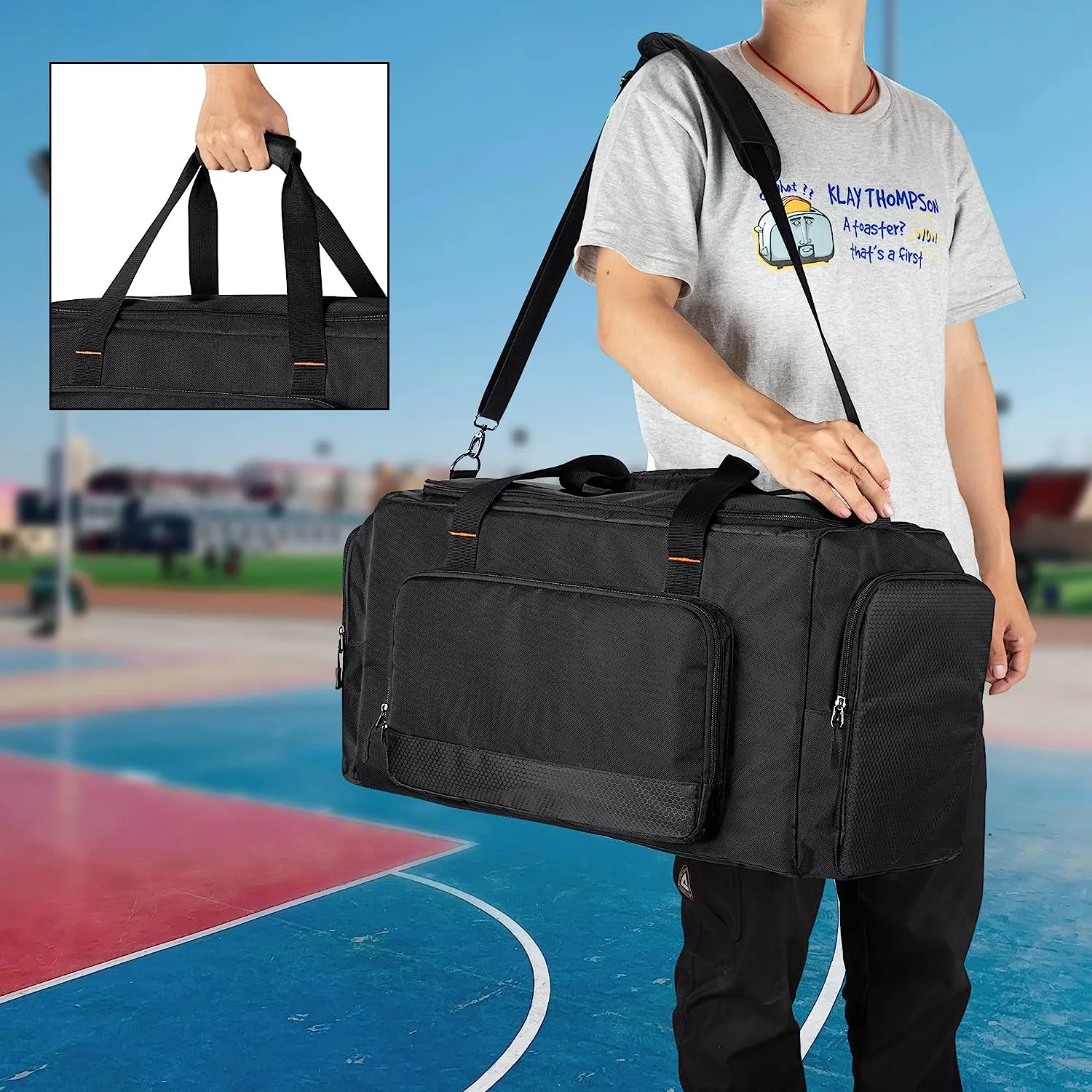 Sneaker Duffel Bag for Large capacity multi-function use with Adjustable Dividers & Shoulder Strap for Shoes - Waterproof & Durable