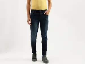 Solid Mid Rise Slim Tapered Fit Jeans