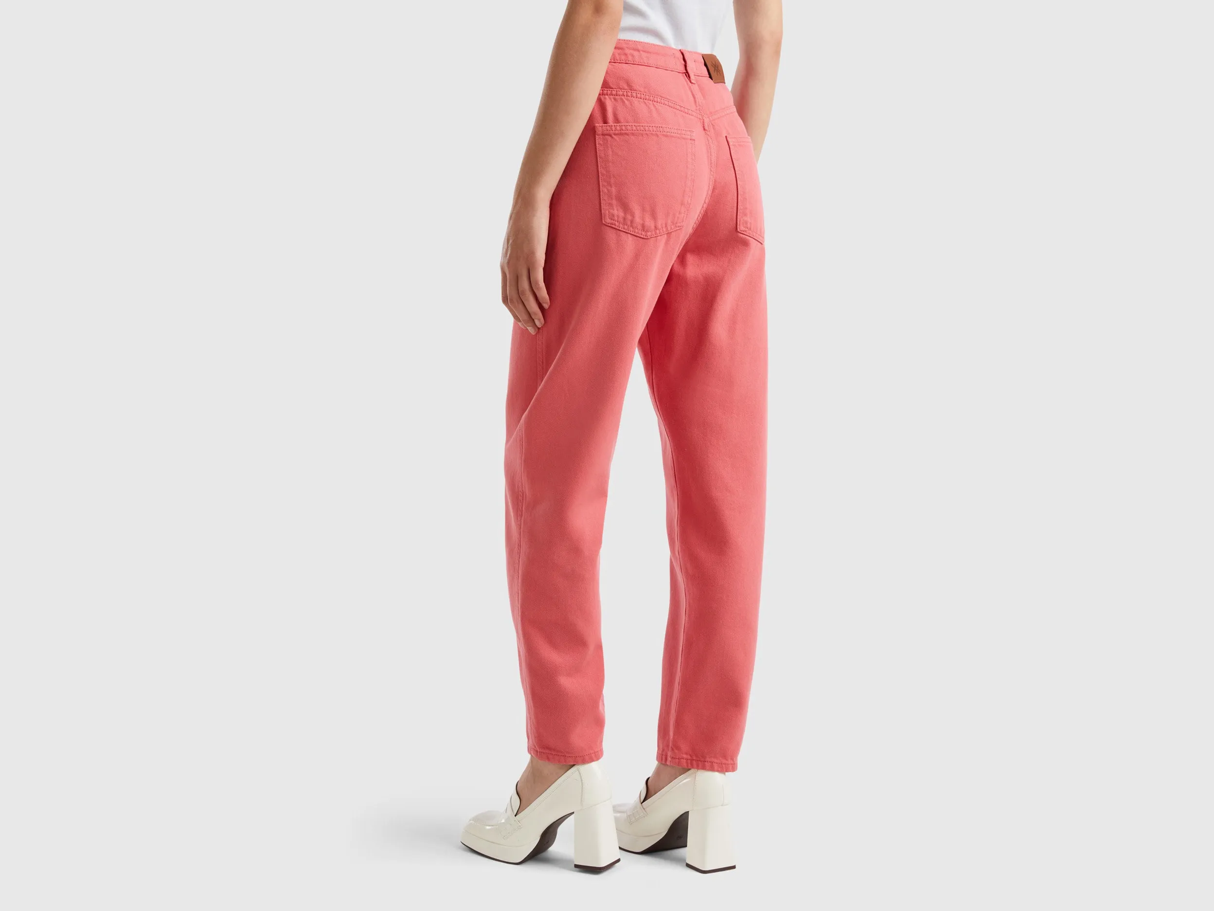 Solid Mom Fit Jeans