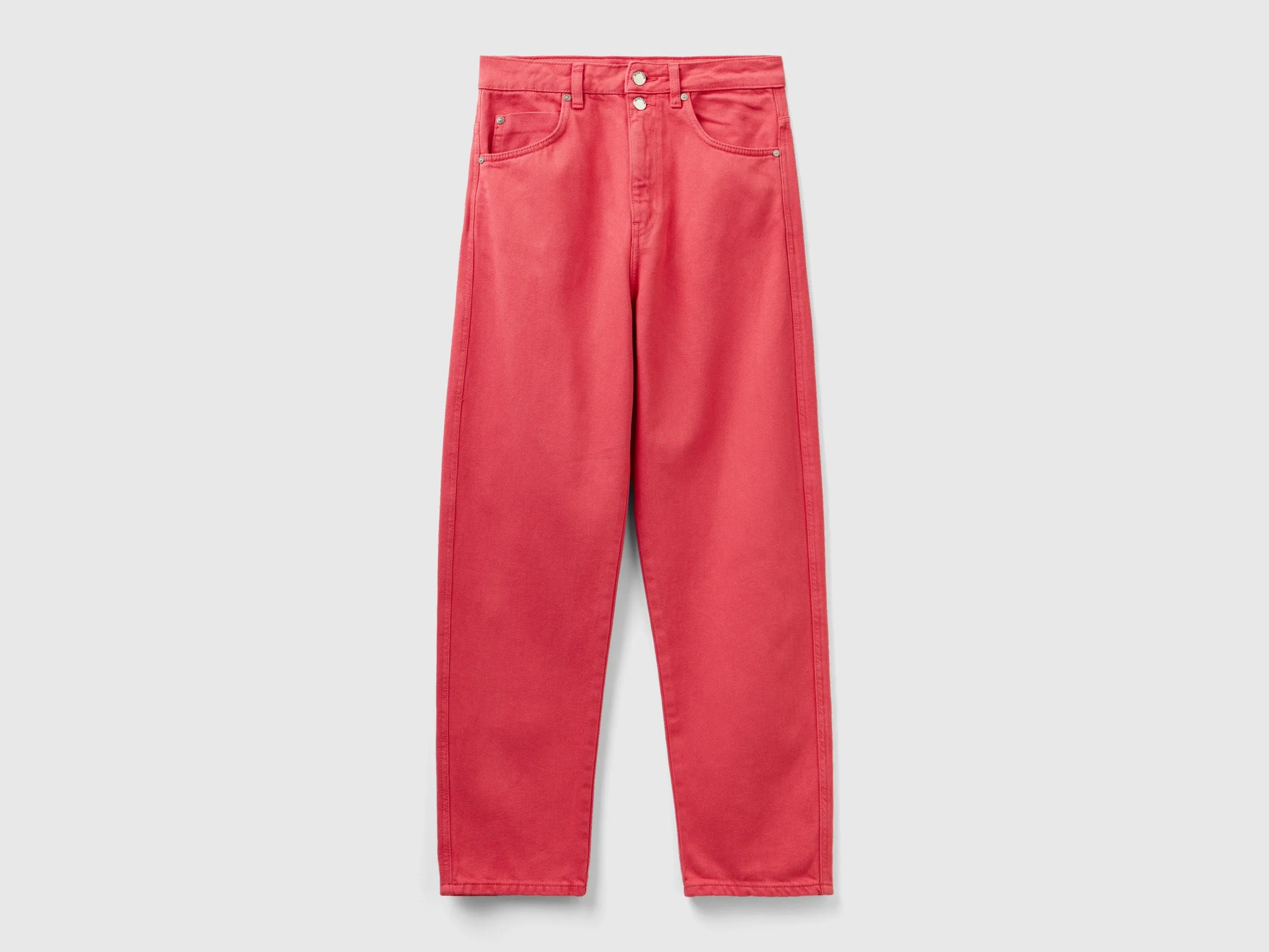 Solid Mom Fit Jeans