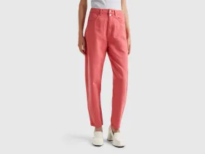 Solid Mom Fit Jeans