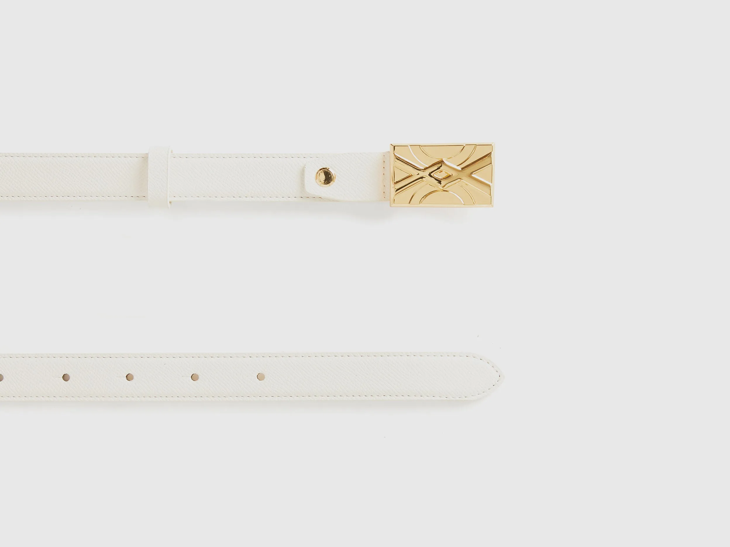 Solid White Belts