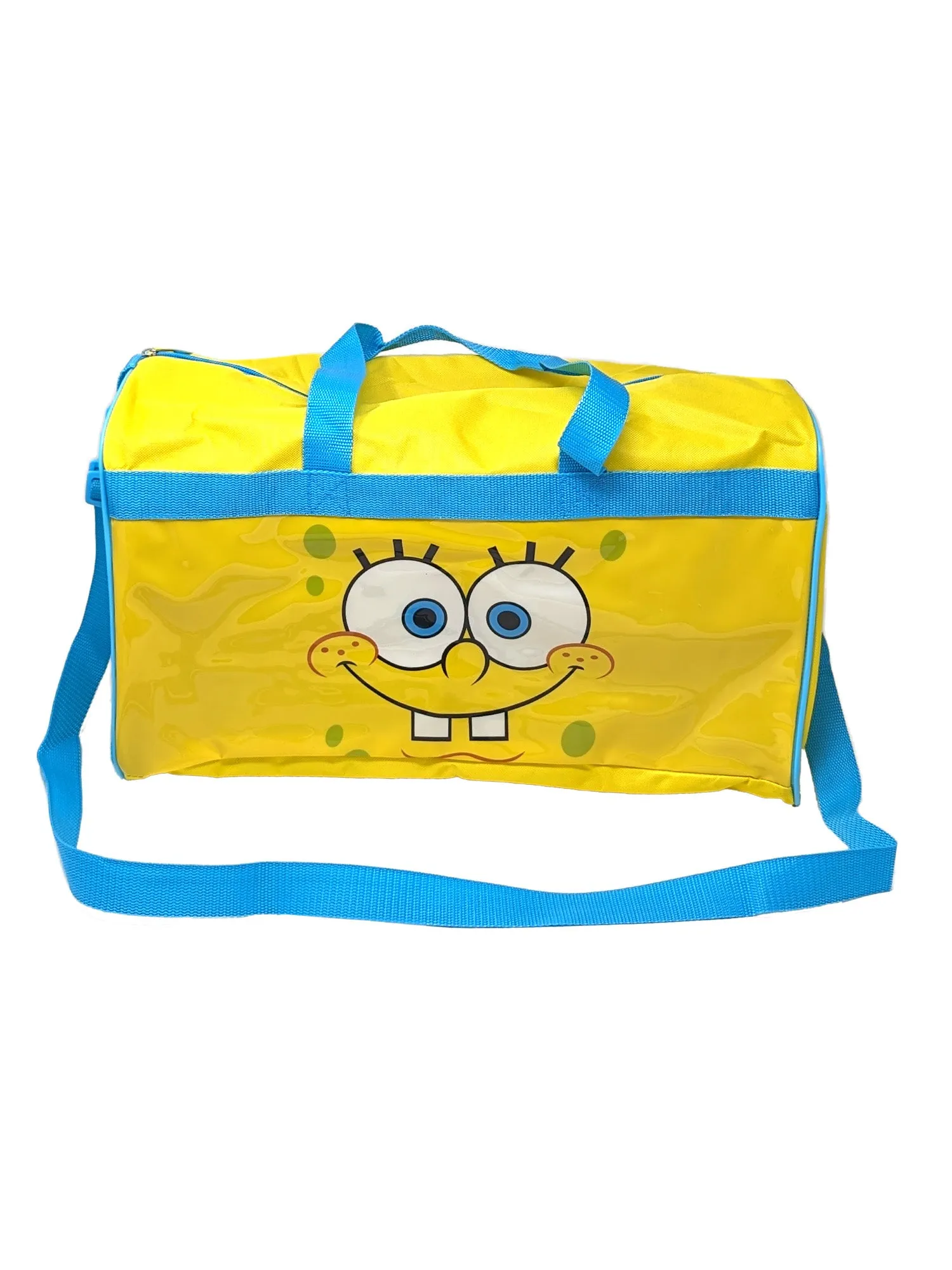 Spongebob Squarepants Duffel Bag Carry-On w/ Zipper Mesh Travel Pouch Set