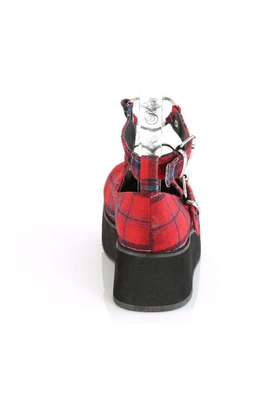 SPRITE-02 Mary Jane | Red Faux Leather