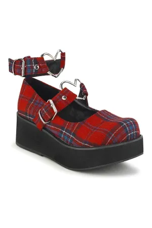 SPRITE-02 Mary Jane | Red Faux Leather