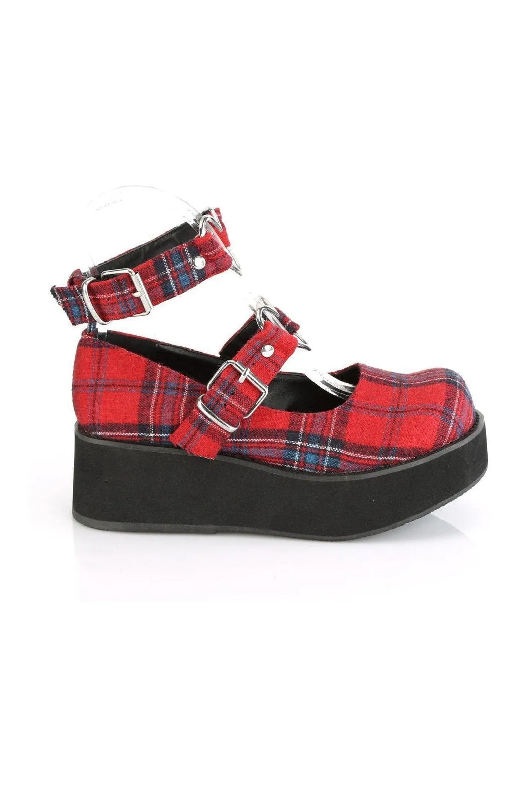 SPRITE-02 Mary Jane | Red Faux Leather