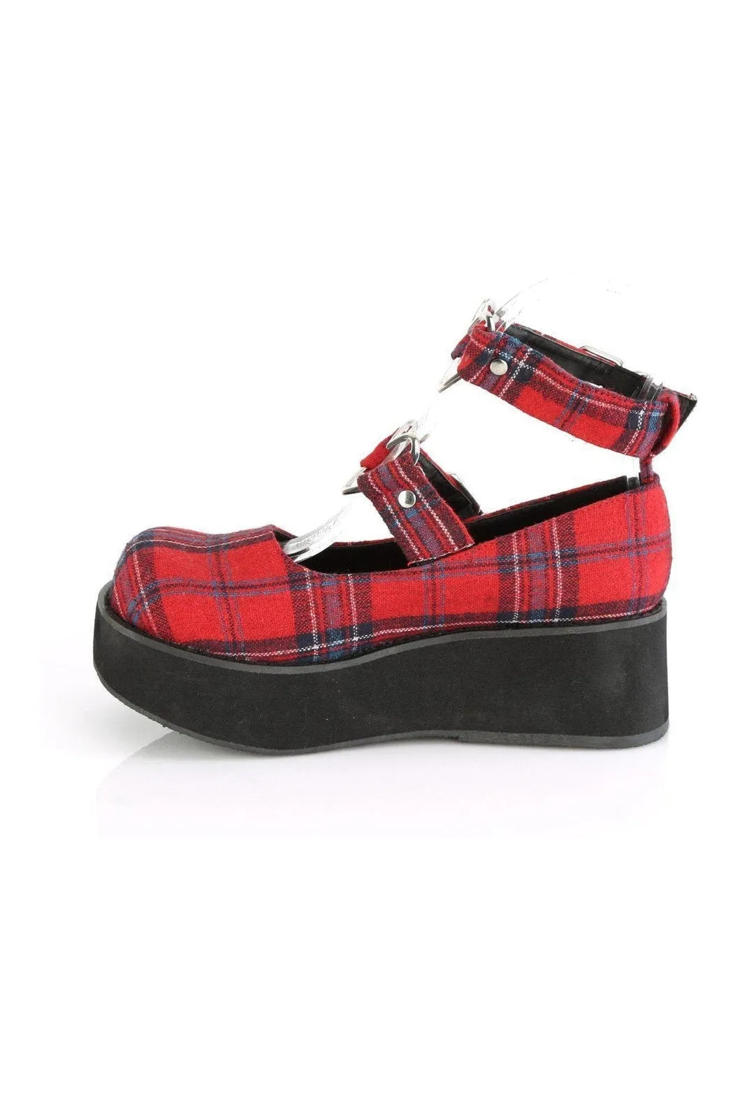 SPRITE-02 Mary Jane | Red Faux Leather