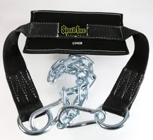 Spud Inc Dip Belt Black Heavy Duty chain 2 Spring Clips Pull Up Strength Training