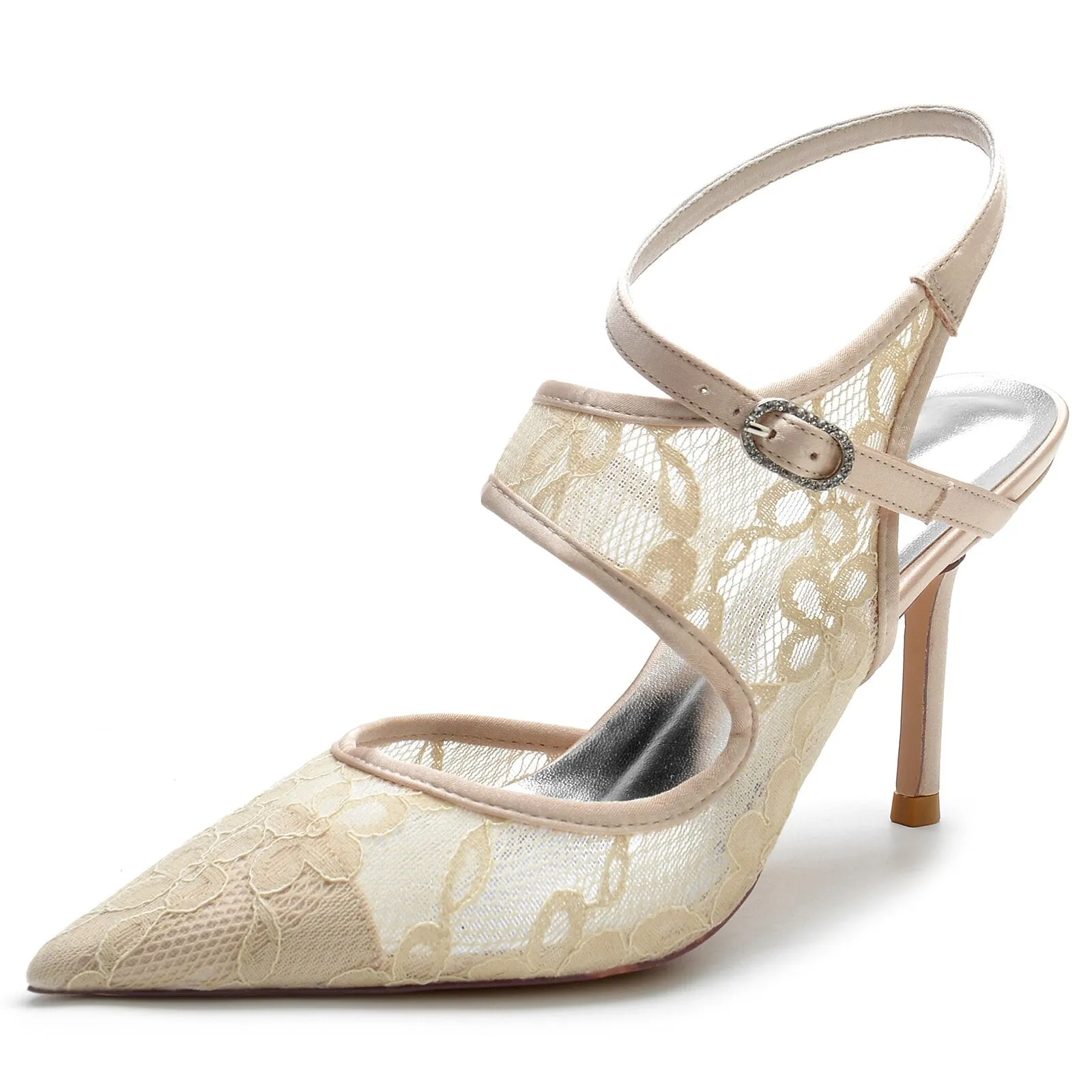 Stiletto Slingback Bridal Wedding Party Prom Shoes
