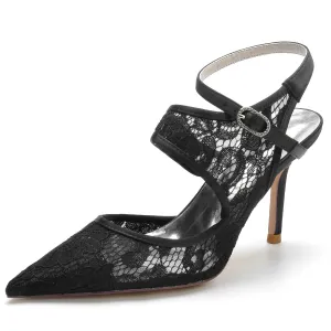 Stiletto Slingback Bridal Wedding Party Prom Shoes