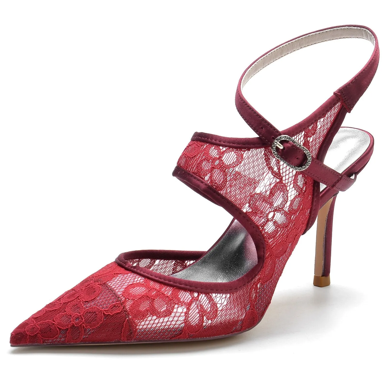 Stiletto Slingback Bridal Wedding Party Prom Shoes
