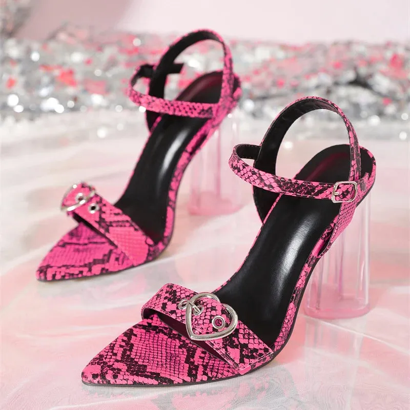 Strange Style Transparent Heels Summer Sandals Women
