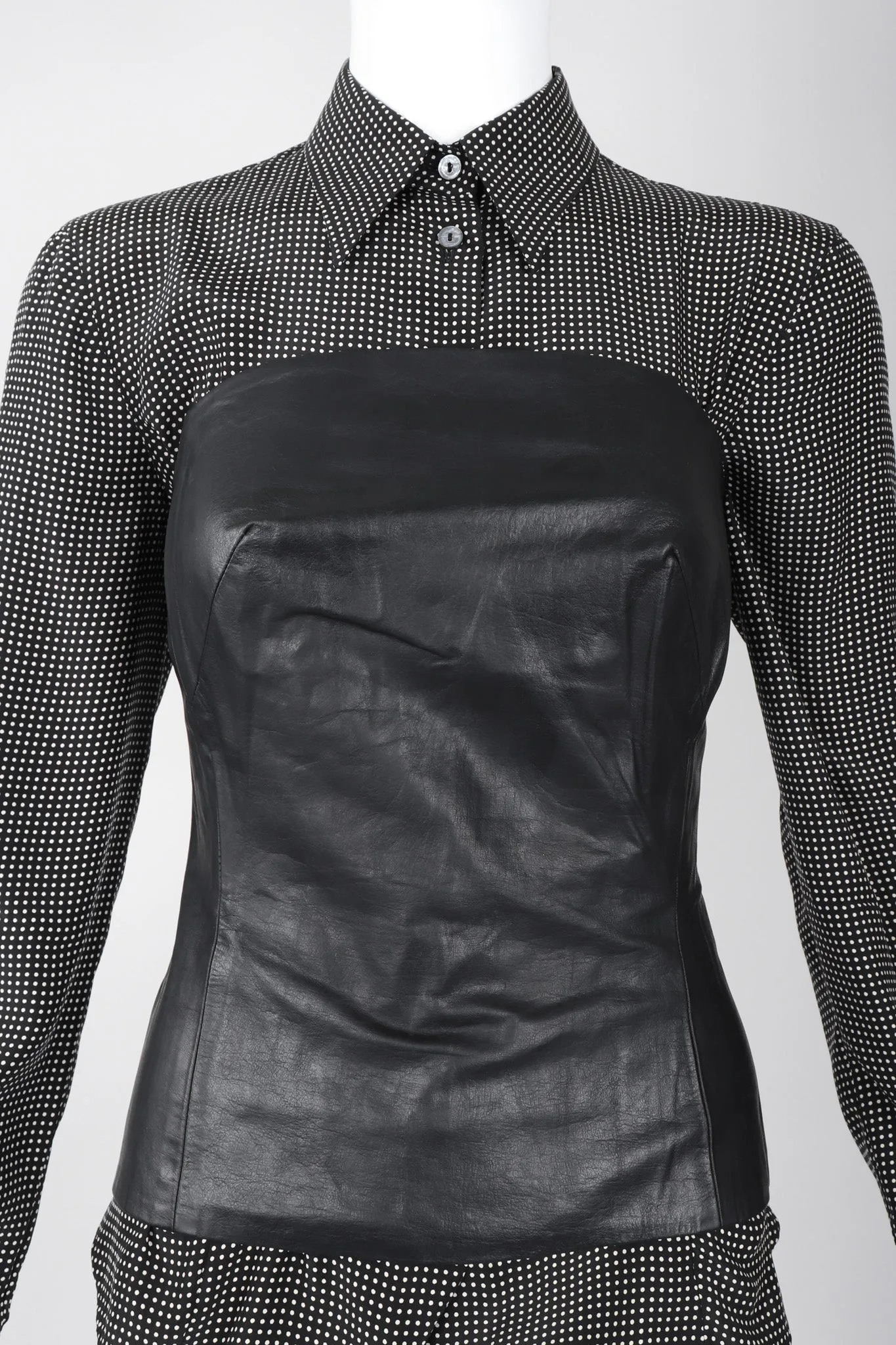 Strapless Leather Bustier Top