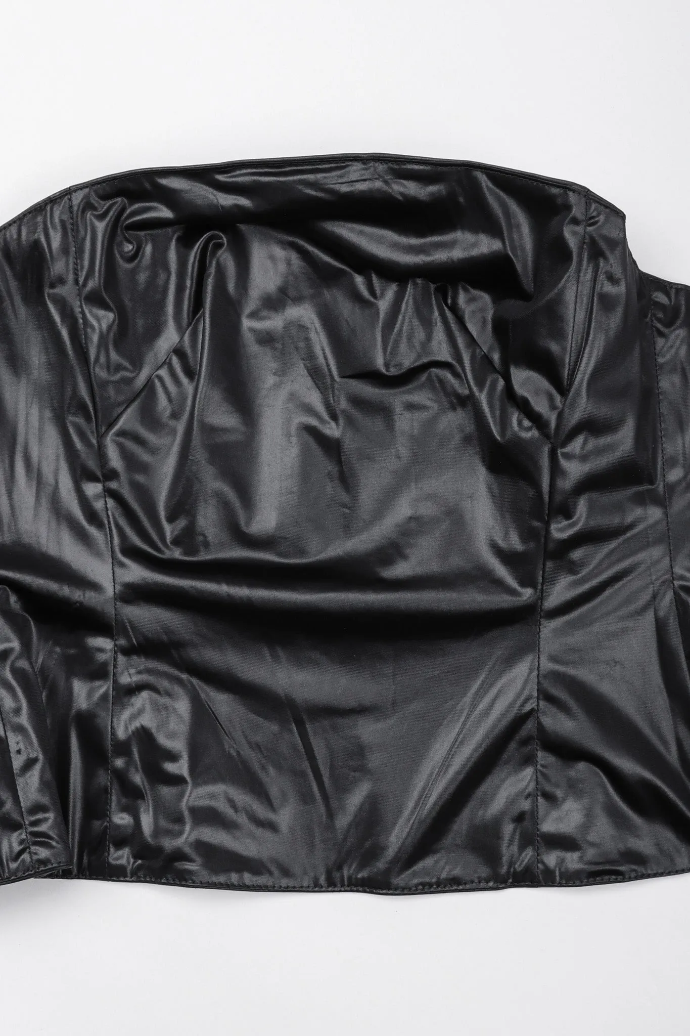 Strapless Leather Bustier Top