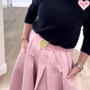 Stretch Band Belt in Light Pink by Garland Bags
