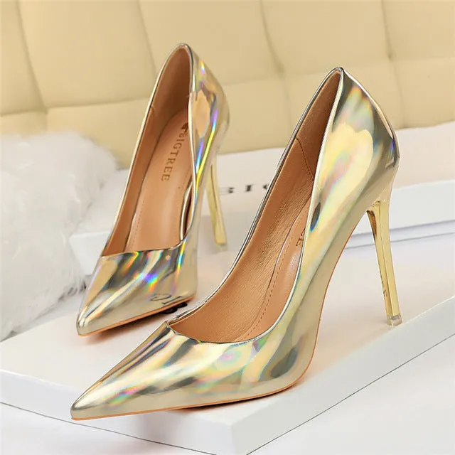 Stripper Scarpins Glossy Pumps