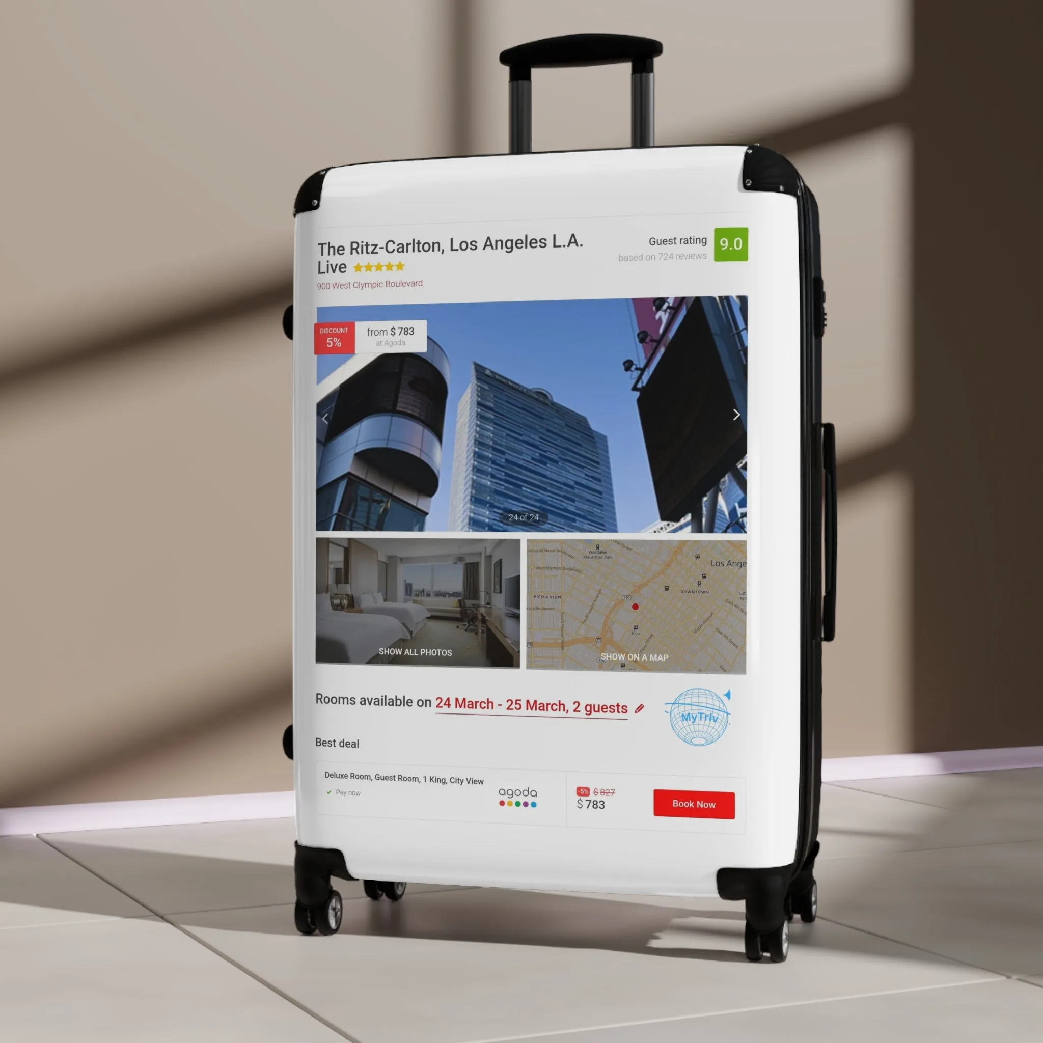 Suitcase - The Ritz-Carlton, Los Angeles L A Travel Bag for Luxury Travelers