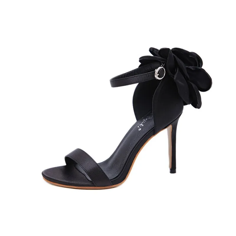 Summer 2023 European and American Flower Sandals High Heels Sandals Women Shoes Banquet Nightclub Shoes.