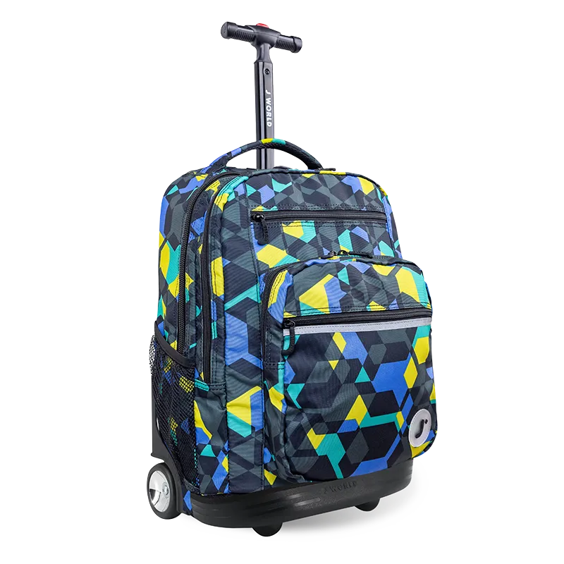 Sundance Laptop Rolling Backpack (20 Inch) in Cubes