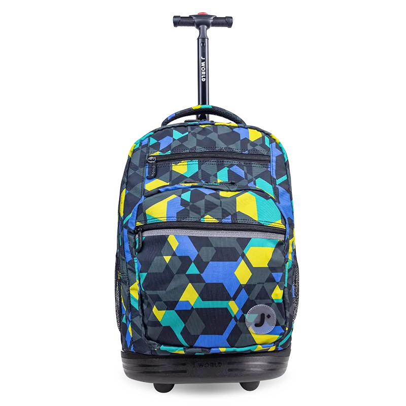 Sundance Laptop Rolling Backpack (20 Inch) in Cubes