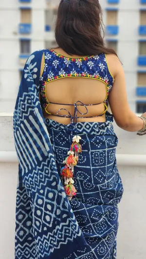 Tassel Tide Indigo Blouse