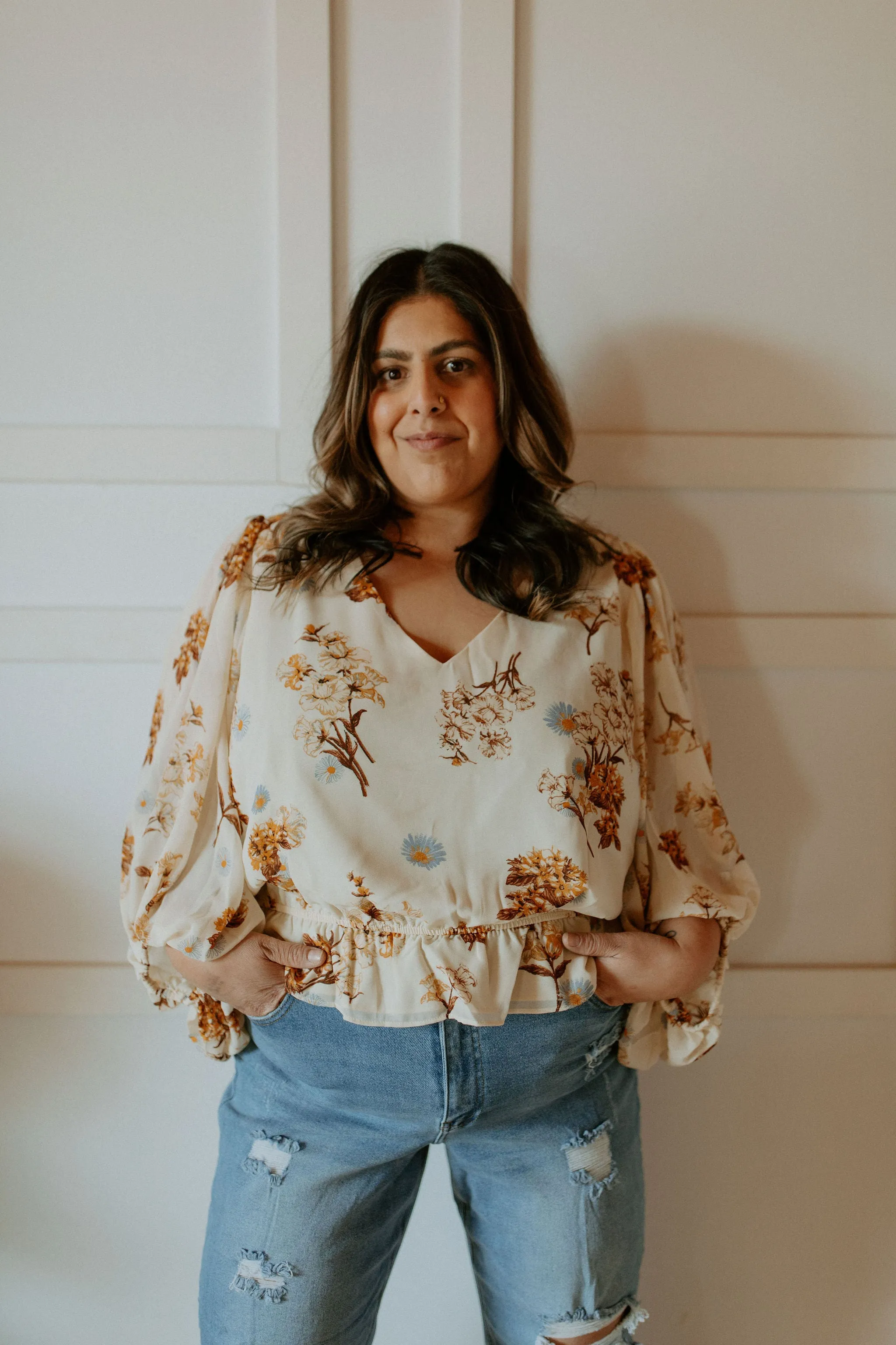 The Ruth Honey Blouse - PLUS