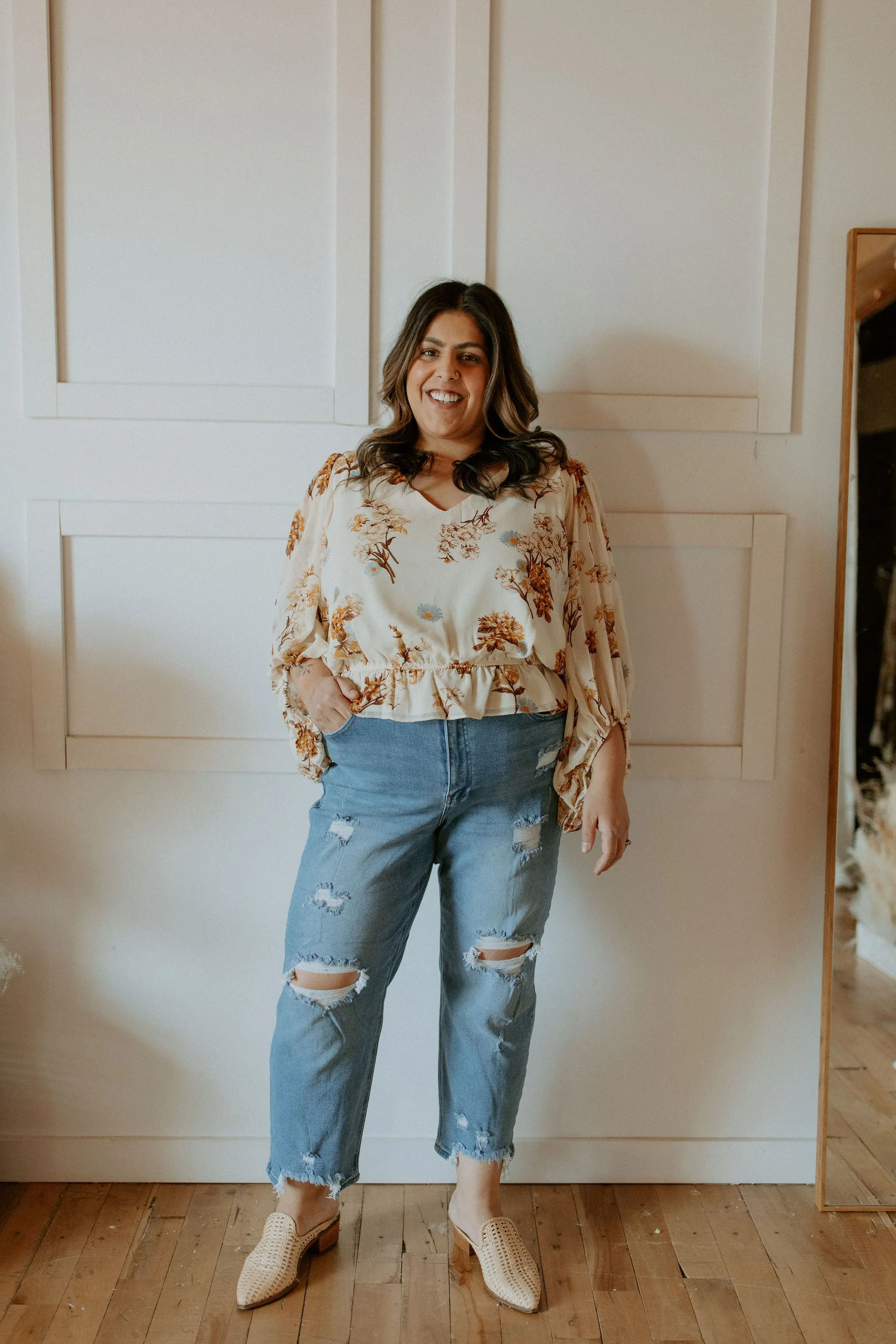 The Ruth Honey Blouse - PLUS