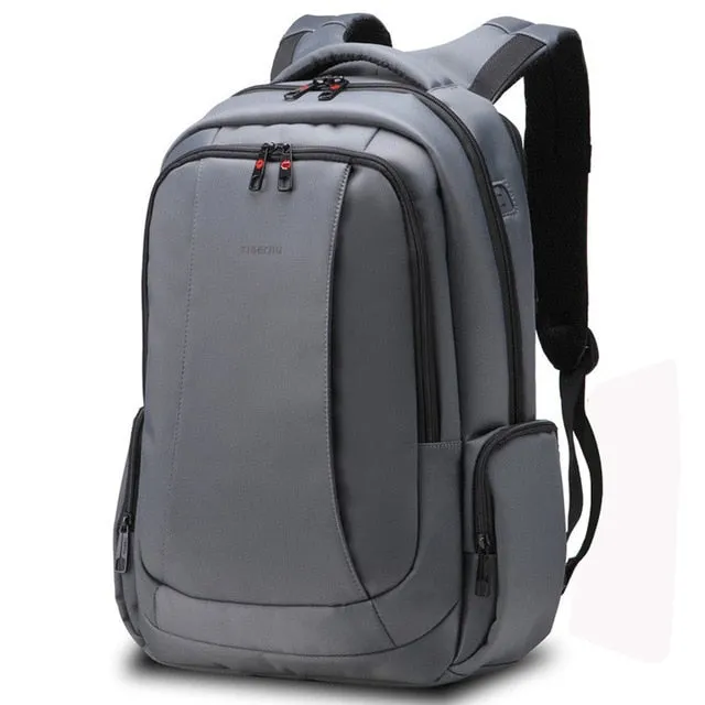 Tigernu Anti Theft Nylon 27L Men 15.6 inch Laptop Backpacks School Fashion Travel Backpacking Backpack Male Backpack For Laptop