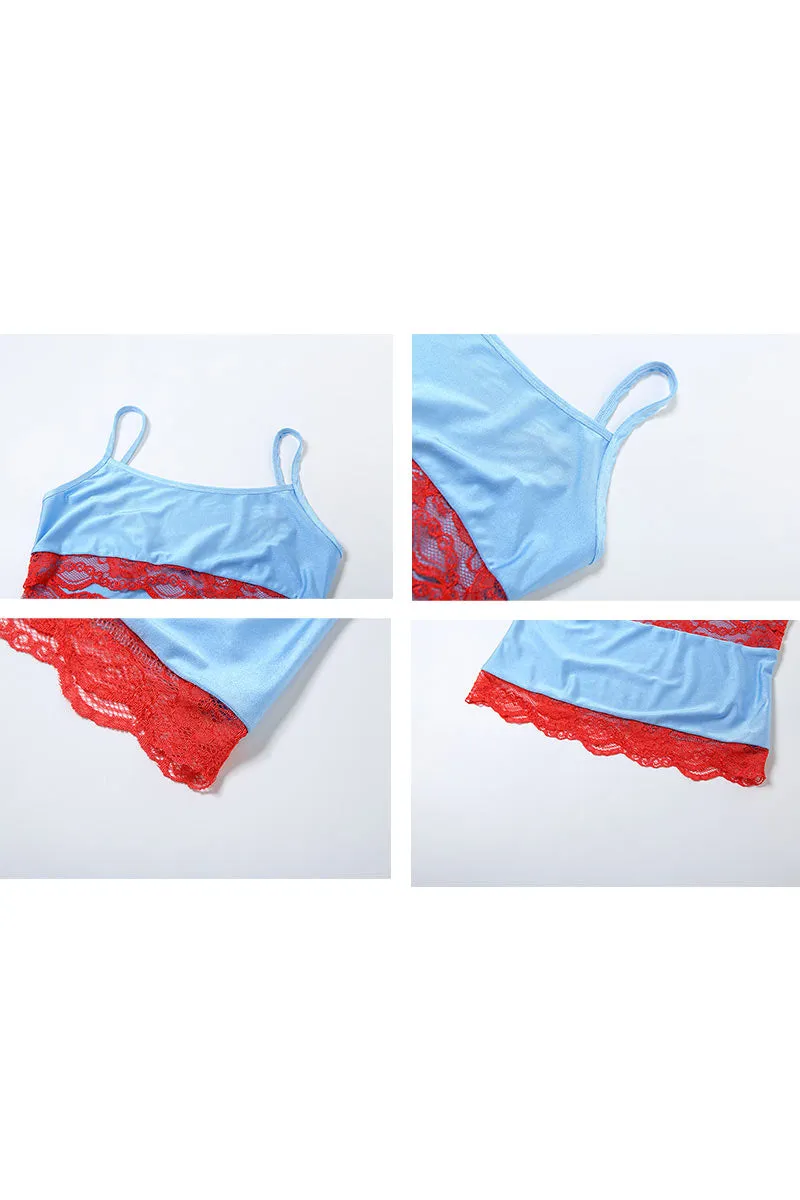 TL658 Lace Spliced Slim Fit Cami