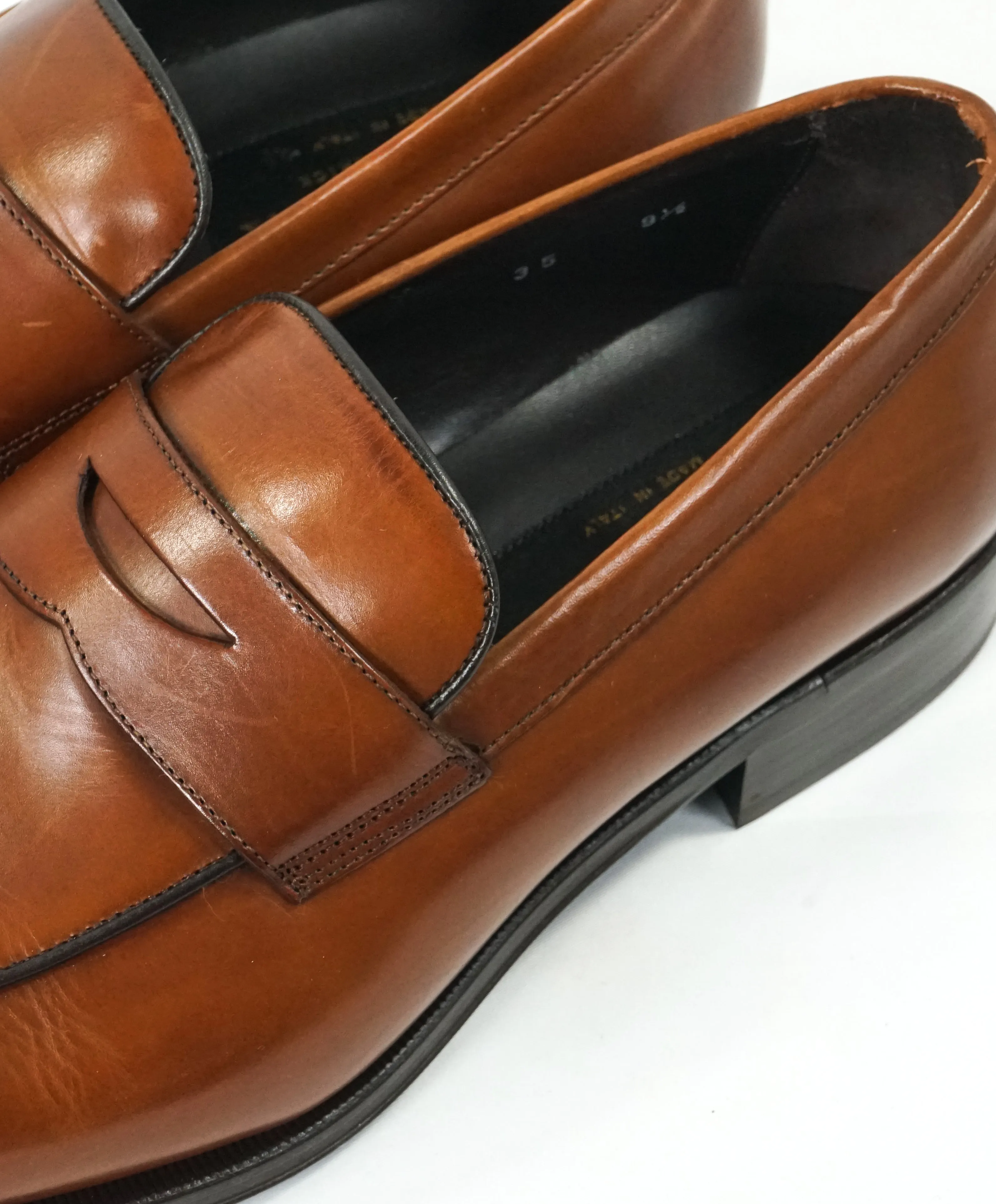 TO BOOT NEW YORK - “Dupont” Brown Premium Grade Leather Penny Loafers - 9.5