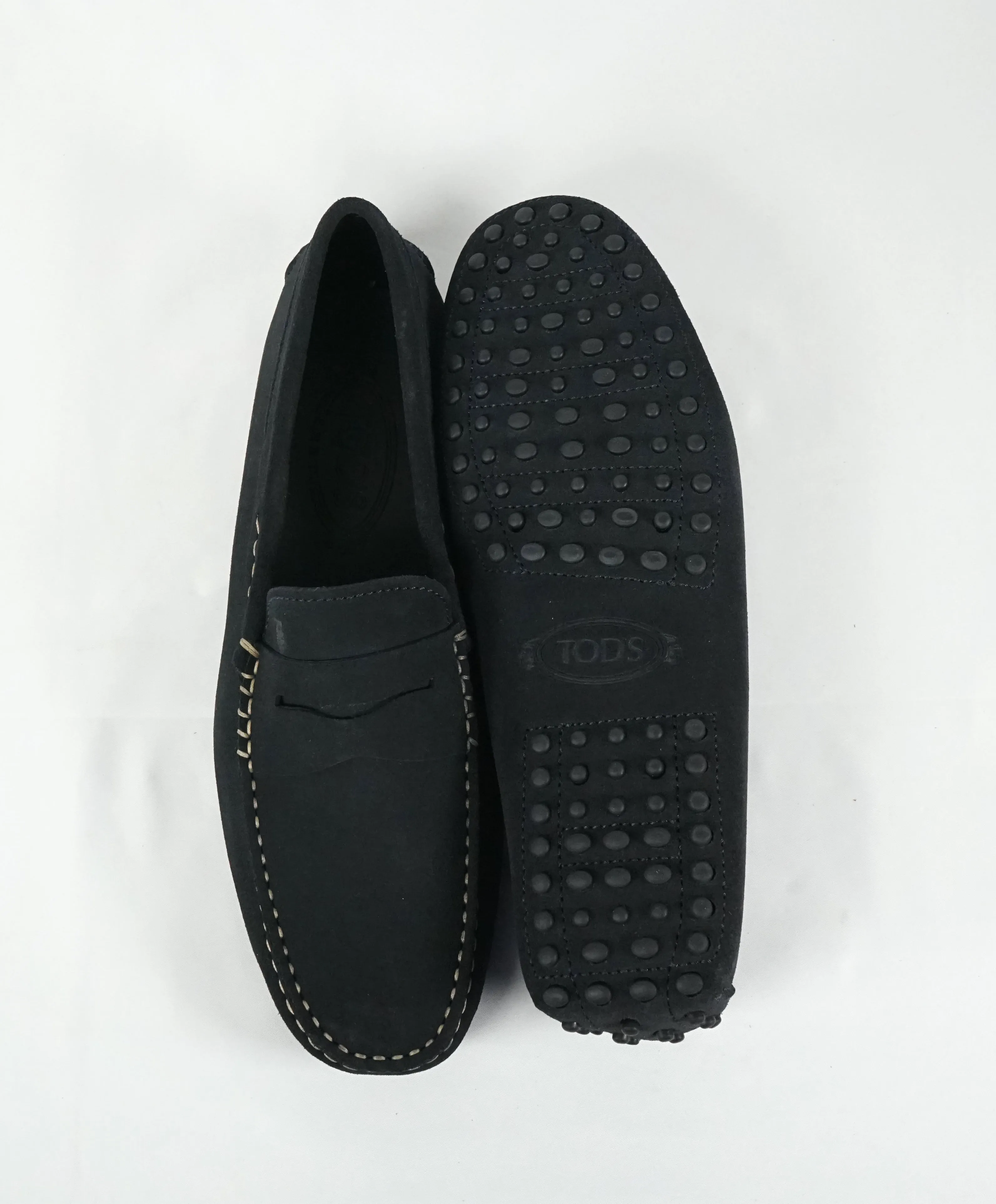TOD’S -Gommini Laccetto Blue Suede Driving Loafers - 8.5
