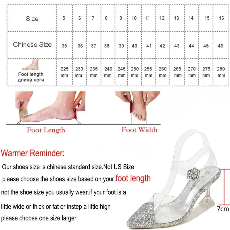 Transparent PVC sandals women pointed clear crystal sexy high heel design brand pumps  new party shoes women