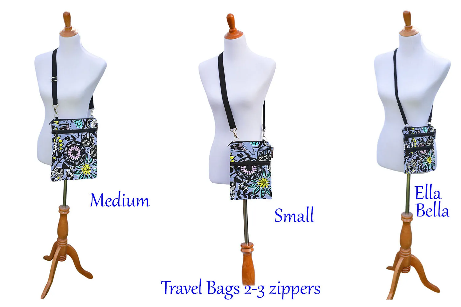 Travel Bags Crossbody Purse - Cross Body - Faux Leather - Tablet Purse - Happy Fabric