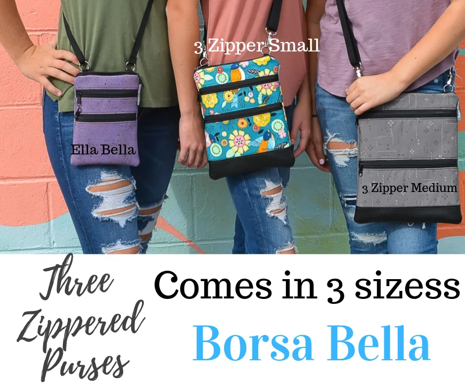 Travel Bags Crossbody Purse - Cross Body - Faux Leather - Tablet Purse - Mini Wild Flowers Fabric
