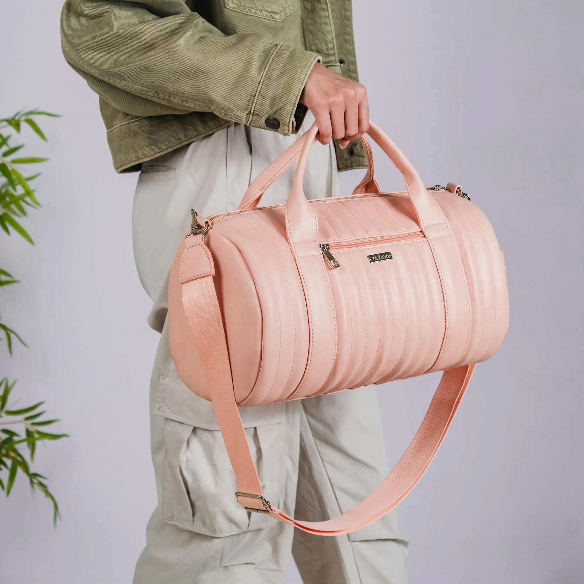 Travel Duffle Bag Pink Set Of 2