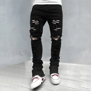 Trendy Street Slim Solid Color Jeans