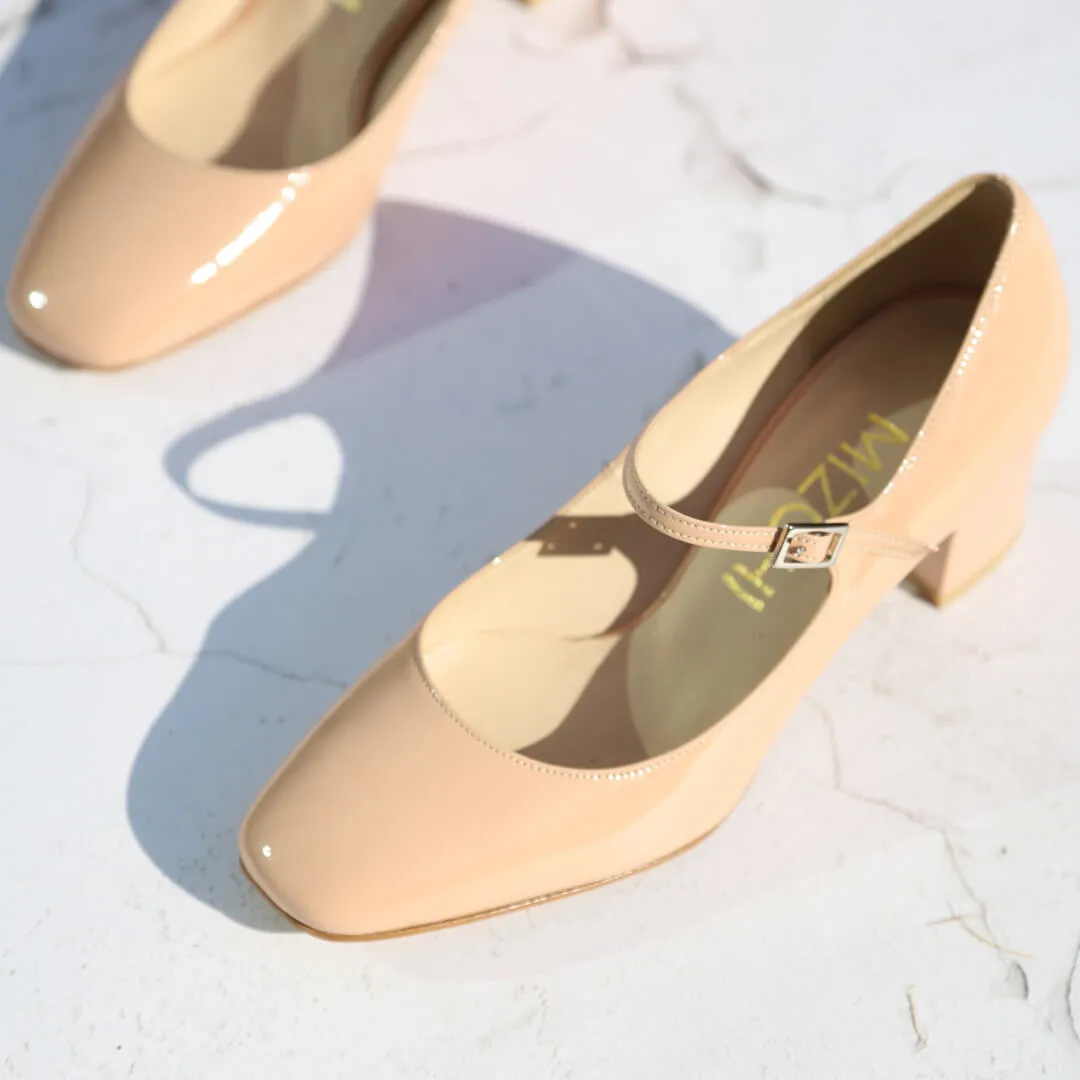 *UK size - 2.5 - NANCY - black patent, 5cm heels