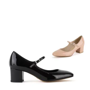 *UK size - 2.5 - NANCY - black patent, 5cm heels