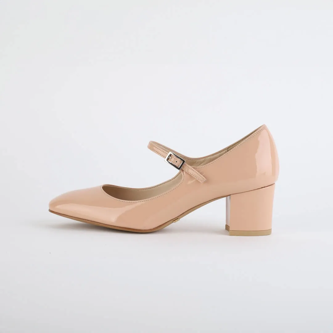 *UK size - 2.5 - NANCY - black patent, 5cm heels