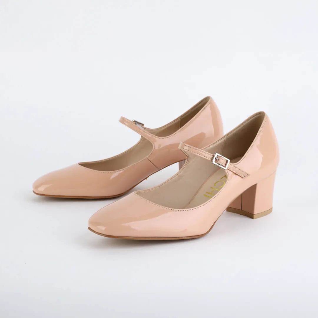 *UK size - 2.5 - NANCY - black patent, 5cm heels