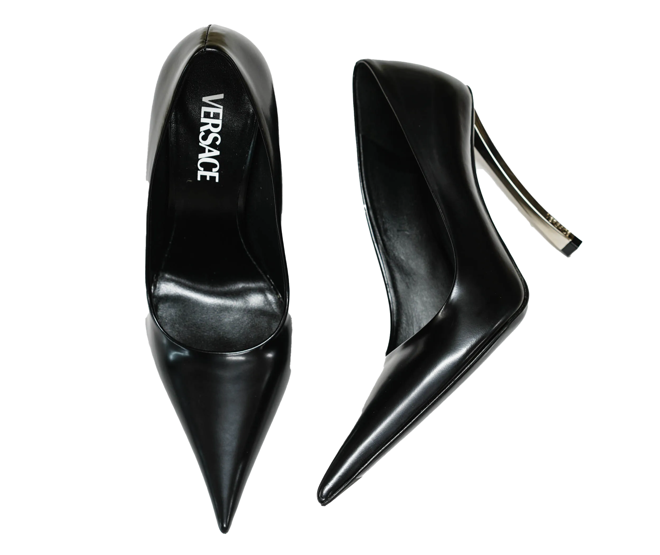 Versace Women's Black Leather Pump 1007138   40%OFF