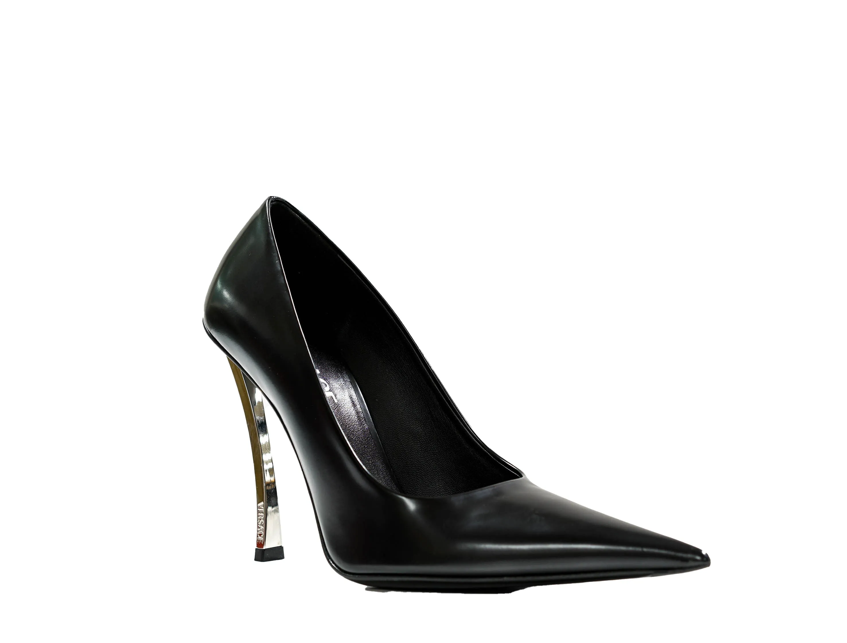 Versace Women's Black Leather Pump 1007138   40%OFF