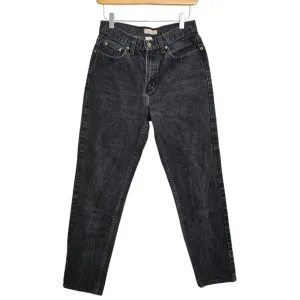 Vintage 27&quot; waist Liz Claiborne tapered leg mom jeans washed black denim