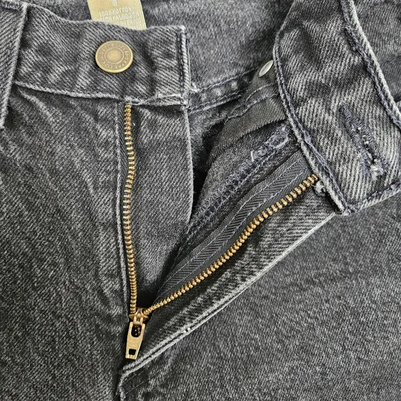 Vintage 27&quot; waist Liz Claiborne tapered leg mom jeans washed black denim