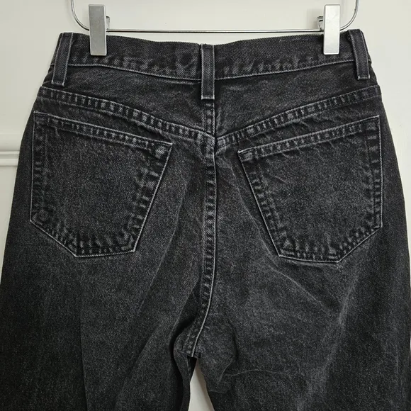 Vintage 27&quot; waist Liz Claiborne tapered leg mom jeans washed black denim